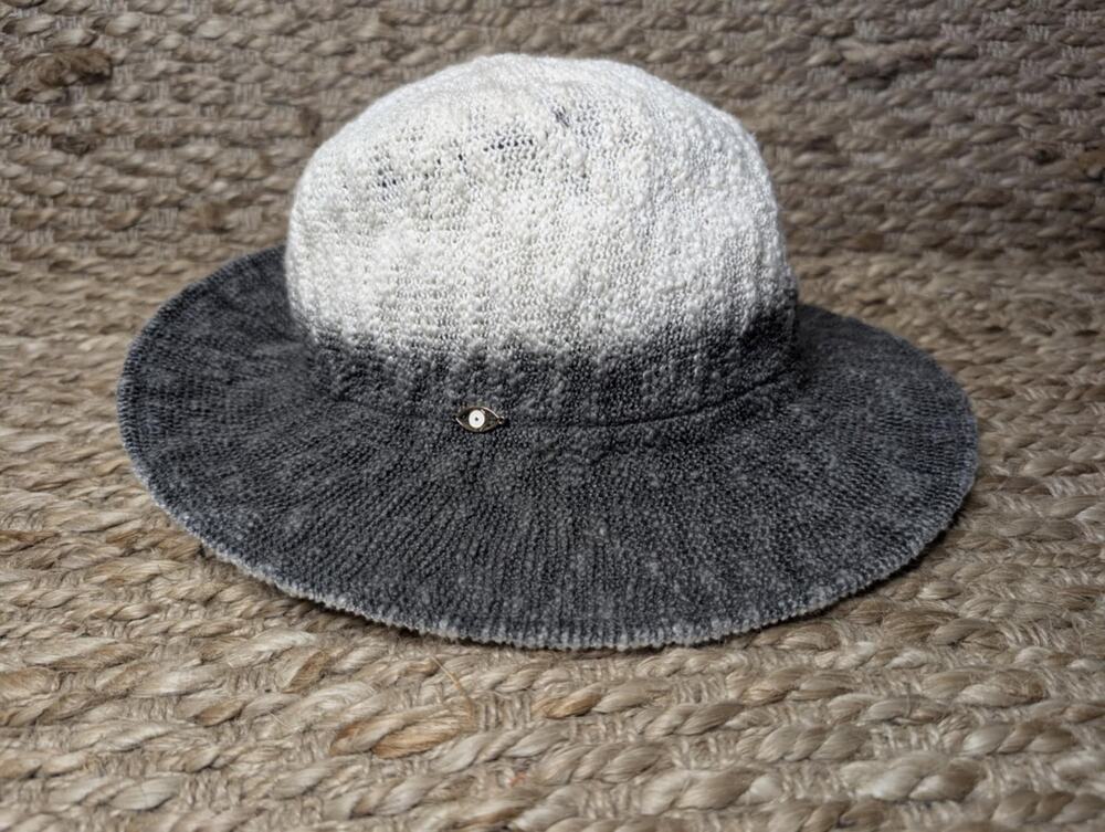 Theodora & Callum T&C white Gray Fedora Hat One Size Adjustable